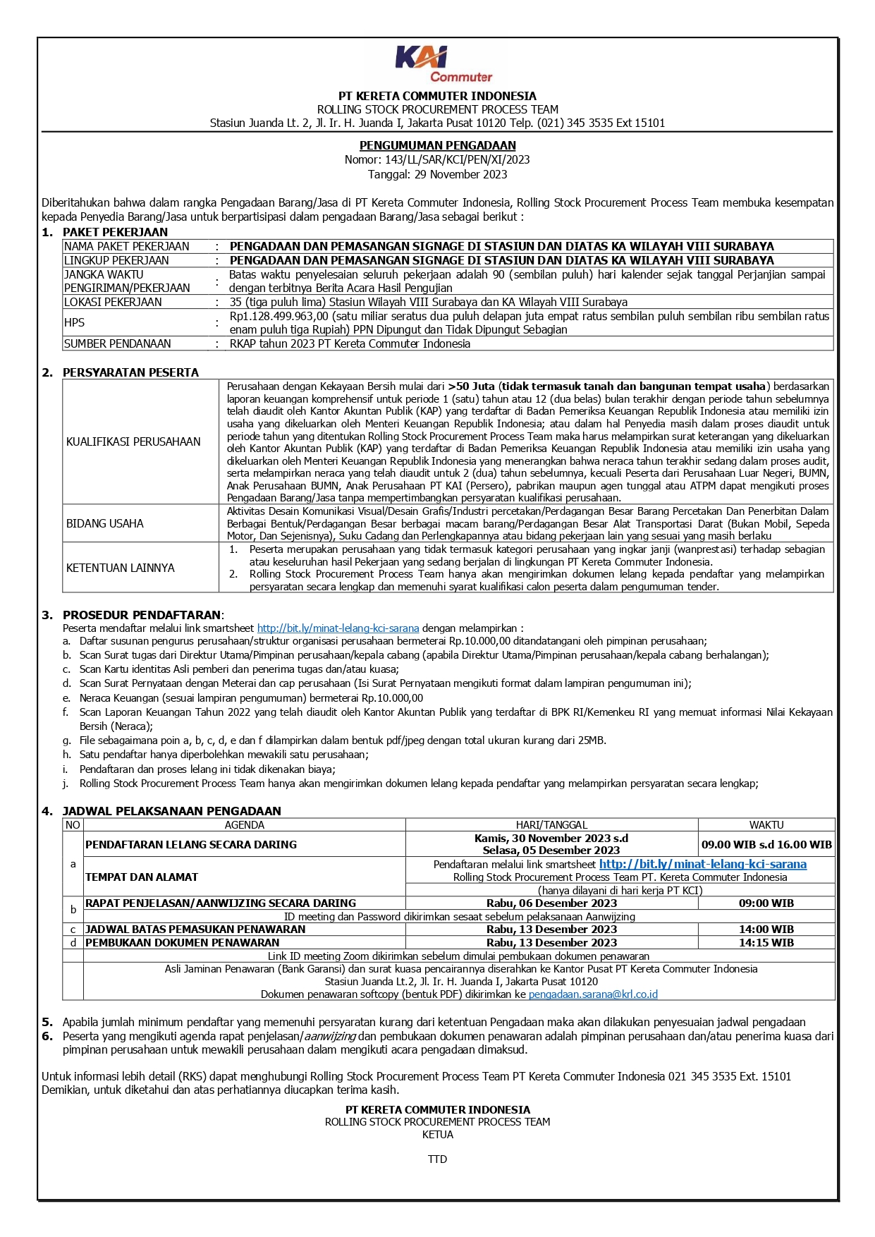 143 pen pemasangan signage stasiun dan diatas ka wil 8 page 0001